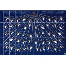 1952 - Danmark - Julemærkeark Engel mellem strålerne - Frimærke - Postfrisk.